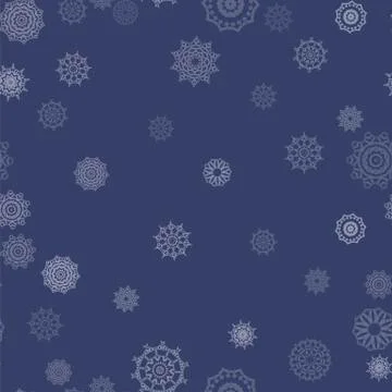 Winter Seamless Snowflake Pattern Stock Illustration