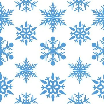 Winter seamless snowflake pattern. Vector snow Stockillustratie