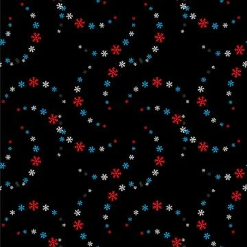 Winter Seamless Snowflake Pattern.Snowflake simple seamless pattern. Abstract Stock Illustration