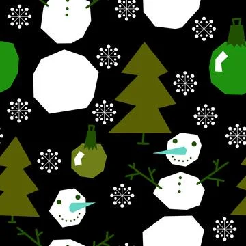 Winter seamless snowman pattern for fabrics and textiles and packaging 스톡 일러스트