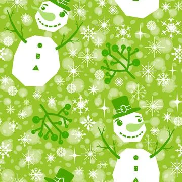 Winter seamless snowman pattern for fabrics and textiles and packaging Illustrazione stock