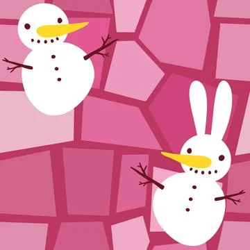Winter seamless snowman pattern for fabrics and textiles and packaging Illustrazione stock