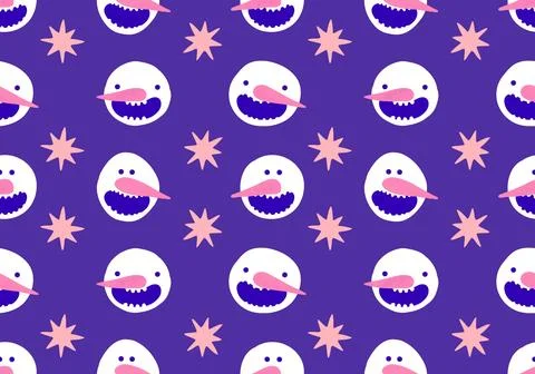 Winter seamless snowman pattern for fabrics and textiles and packaging Stock Illustration