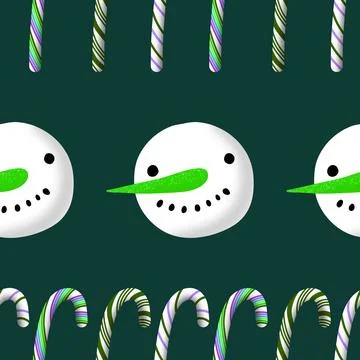 Winter seamless snowman pattern for fabrics and textiles and packaging Stock Photos