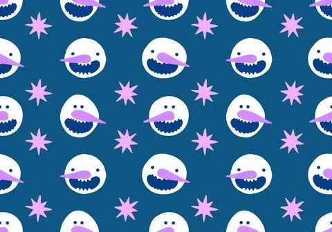 Winter seamless snowman pattern for fabrics and textiles and packaging Stock Photos