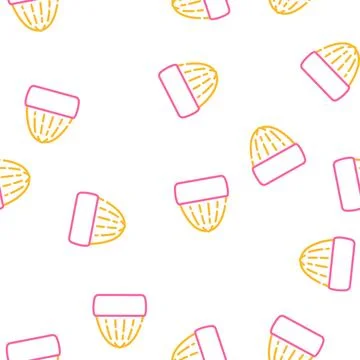 Winter season hat vector seamless pattern Stock Illustration
