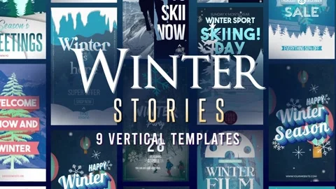 Winter Season Stories 스톡 After Effects