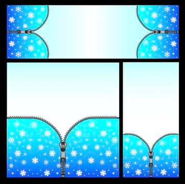 Winter is a set for decoration. Winter vector set with copy space - banner Stock Illustration