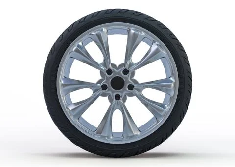 Winter set tires with hard protector. 3D Illustrazione stock