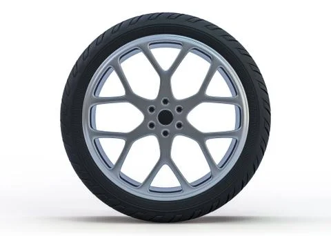 Winter set tires with hard protector. 3D Illustrazione stock