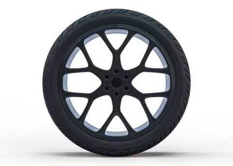 Winter set tires with hard protector. 3D Illustrazione stock
