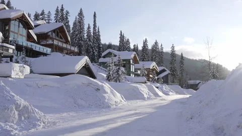 Winter setting log cabin in Christmas snow . High quality 4k footage Stock Footage 244014316