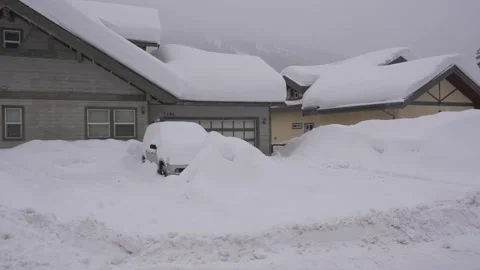 Winter setting log cabin in Christmas snow . High quality 4k footage Stock Footage 244014348