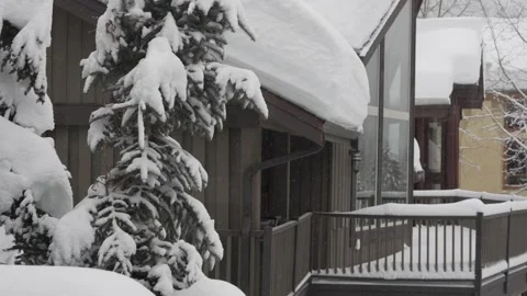 Winter setting log cabin in Christmas snow . High quality 4k footage Stock Footage 244014415