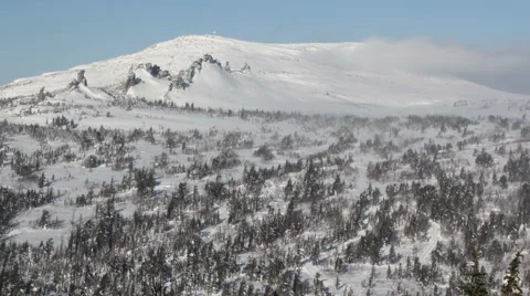 Winter in Sheregesh Stock Footage 51111857