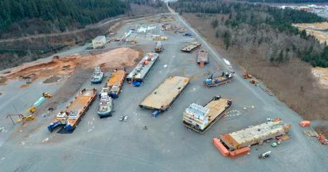 Winter shipyard views from Alaska Foto stock