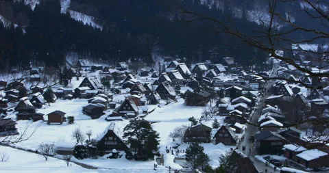 Winter in Shirakawa-go 库存影片 332905648
