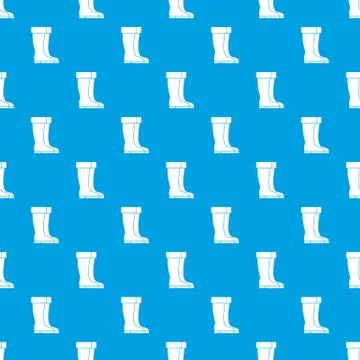 Winter shoes pattern seamless blue Illustrazione stock