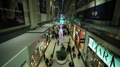 Winter Shopping in Canada Stock Footage