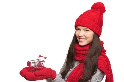 Winter shopping concept Stock Photos