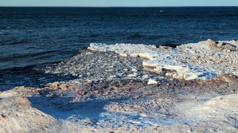 Winter Shoreline Landscape Video stock 277462285