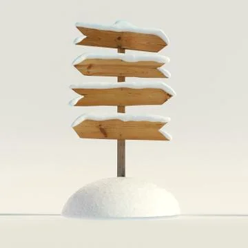 Winter signpost Stock Illustration
