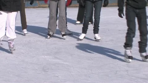 Winter Skating (feet) Stock Footage 10881045