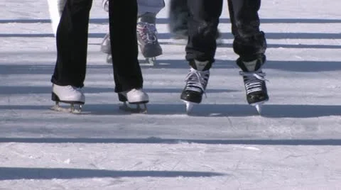 Winter Skating Stock Footage 10881162