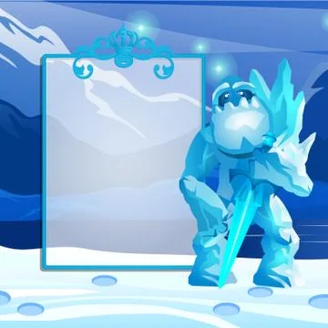 Winter sketch with space for your text on the background of snowy slope of the Stock Illustration