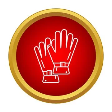 Winter ski gloves icon protecting hands from cold Stock Illustration
