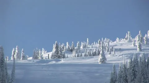 Winter Ski Slope Stock Footage 44782067