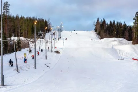 Winter ski slope. Stock-Fotos