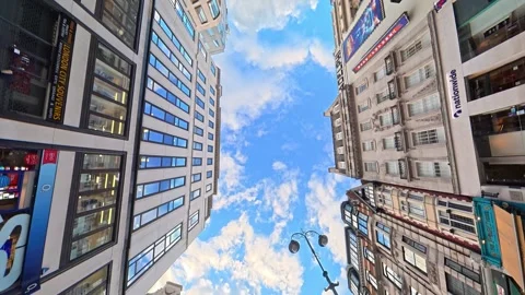 Winter Sky and Clouds over Central London City During Car Drive Stock Footage 328438332