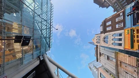 Winter Sky and Clouds over Central London City During Car Drive Stock Footage 328439159