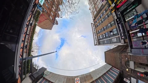 Winter Sky and Clouds over Central London City During Car Drive Stock Footage 328475567