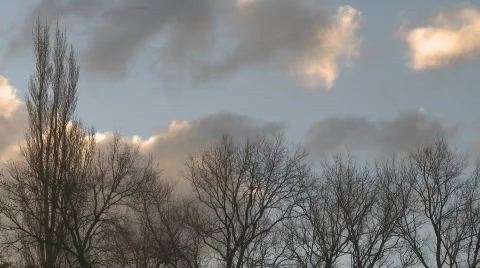Winter sky time lapse Stock Footage 455772
