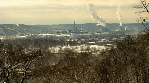 Winter Small Town 542 Stock Footage 649661