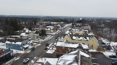 Winter is in Small Town in Canada Stock Footage 128621049