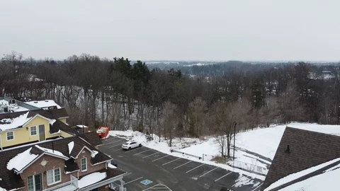 Winter is in Small Town in Canada Stock Footage 128621109