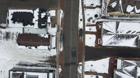 Winter is in Small Town in Canada Stock Footage 128621123