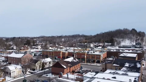 Winter is in Small Town in Canada Stock Footage 128621136