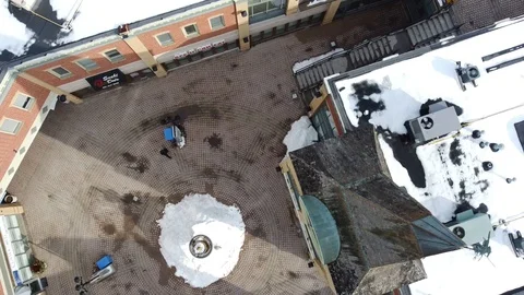 Winter is in Small Town in Canada Stock Footage 128621146