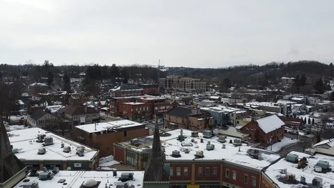 Winter is in Small Town in Canada Stock Footage 128621166
