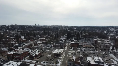 Winter is in Small Town in Canada Stock Footage 128621176