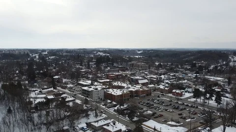 Winter is in Small Town in Canada Stock Footage 128621186