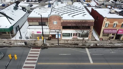 Winter is in Small Town in Canada Stock Footage 128621254