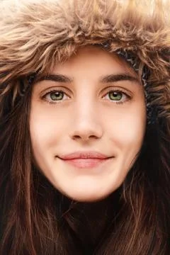 Winter smile Stock Photos