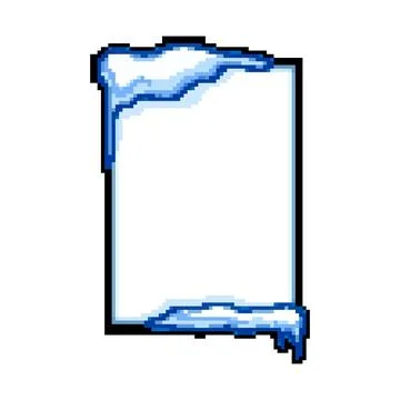 Winter snow and ice border frame design Stock Illustration