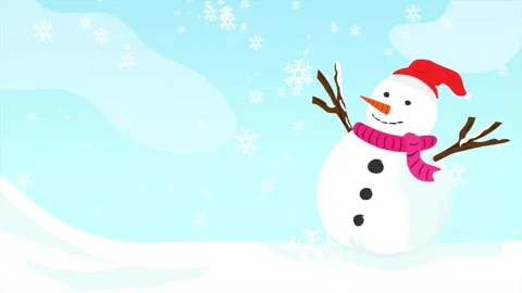 Winter snow background animated 4k, illustration Stock Footage 255729188