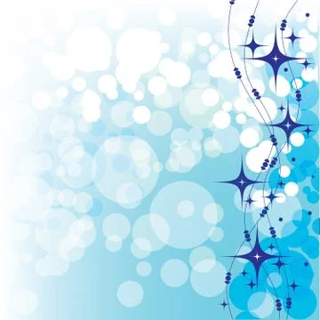 Winter snow background. Christmas composition. Star ornament Stock Illustration